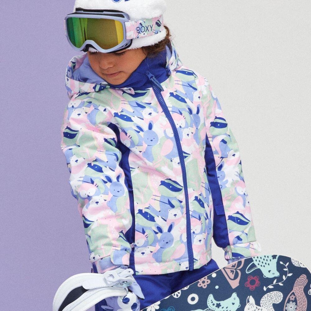 ROXY Roxy Snowy Tale Girls Ski Jacket - Bright White Mountains