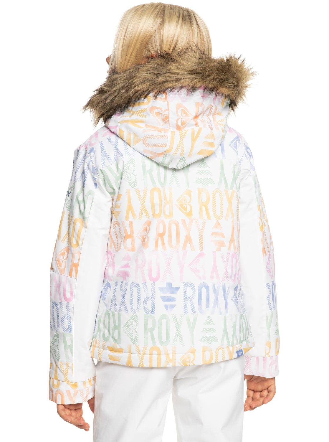 Roxy Jet Ski Girls Ski Jacket - Bright White 2/4