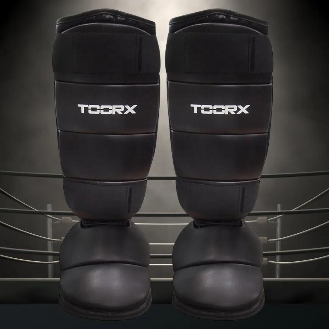 Protège-tibia en PU - avec protège-pieds - Taille L/XL 3/6