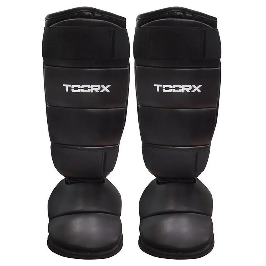 Protège-tibia en PU - avec protège-pieds - Taille L/XL 1/6