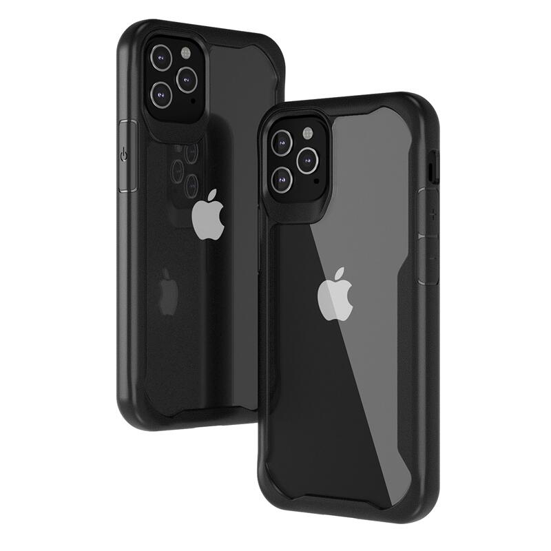 muvit for change funda Apple iPhone 12/12 Pro shockproof 2m transparente/negro 4/5