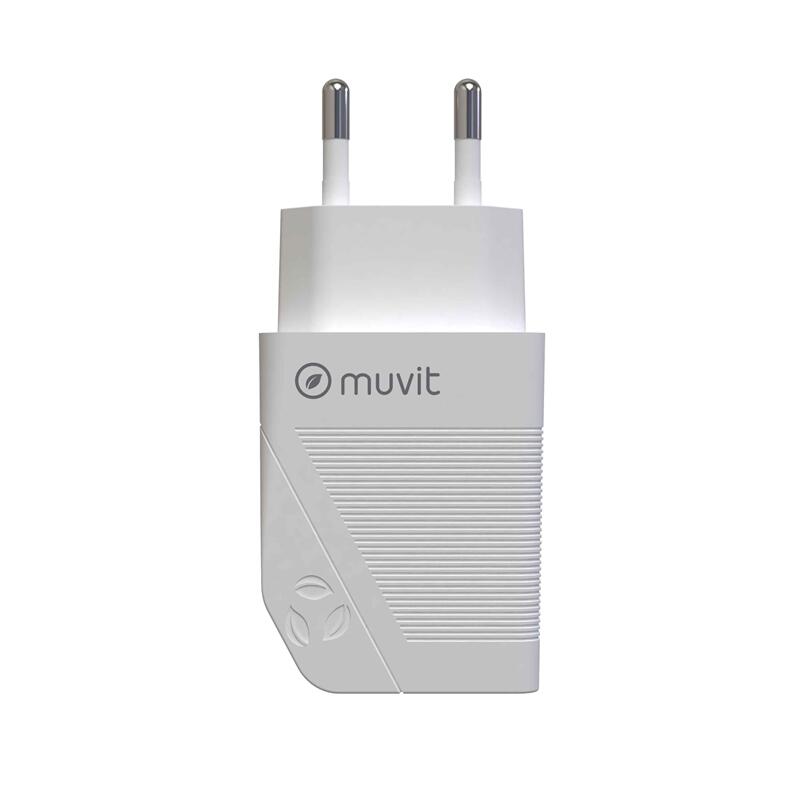 muvit for change transformador 2 USB 4.8A 24W blanco 2/3