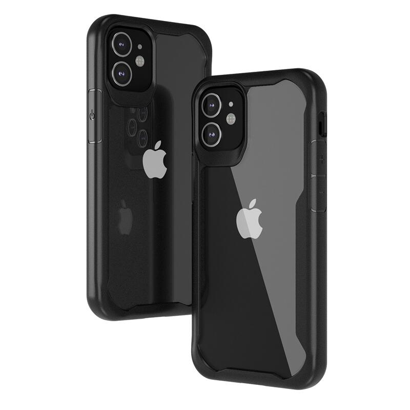 muvit for change funda Apple iPhone 12 Mini shockproof 2m transparente/negra 5/5