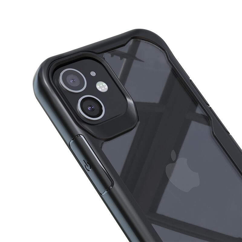 muvit for change funda Apple iPhone 12 Mini shockproof 2m transparente/negra 3/5