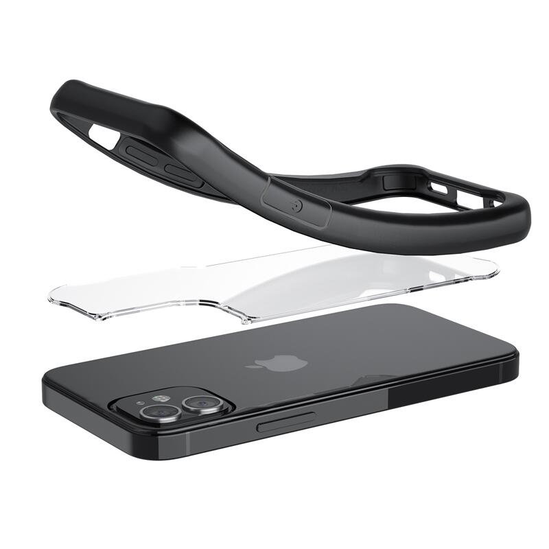 muvit for change funda Apple iPhone 12 Mini shockproof 2m transparente/negra 2/5