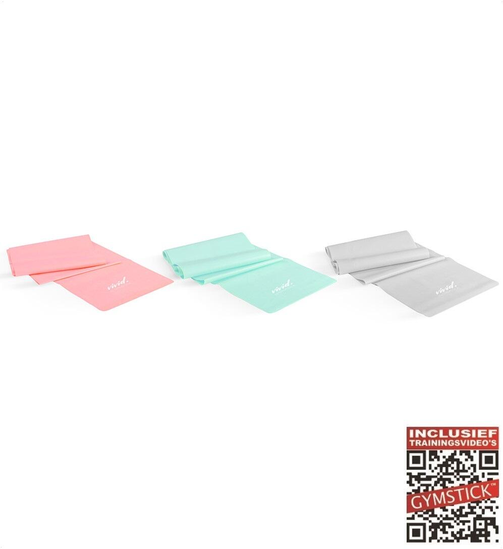 GYMSTICK Vivid Exercise Bands Set Weerstandsbanden Set 3 Stuks