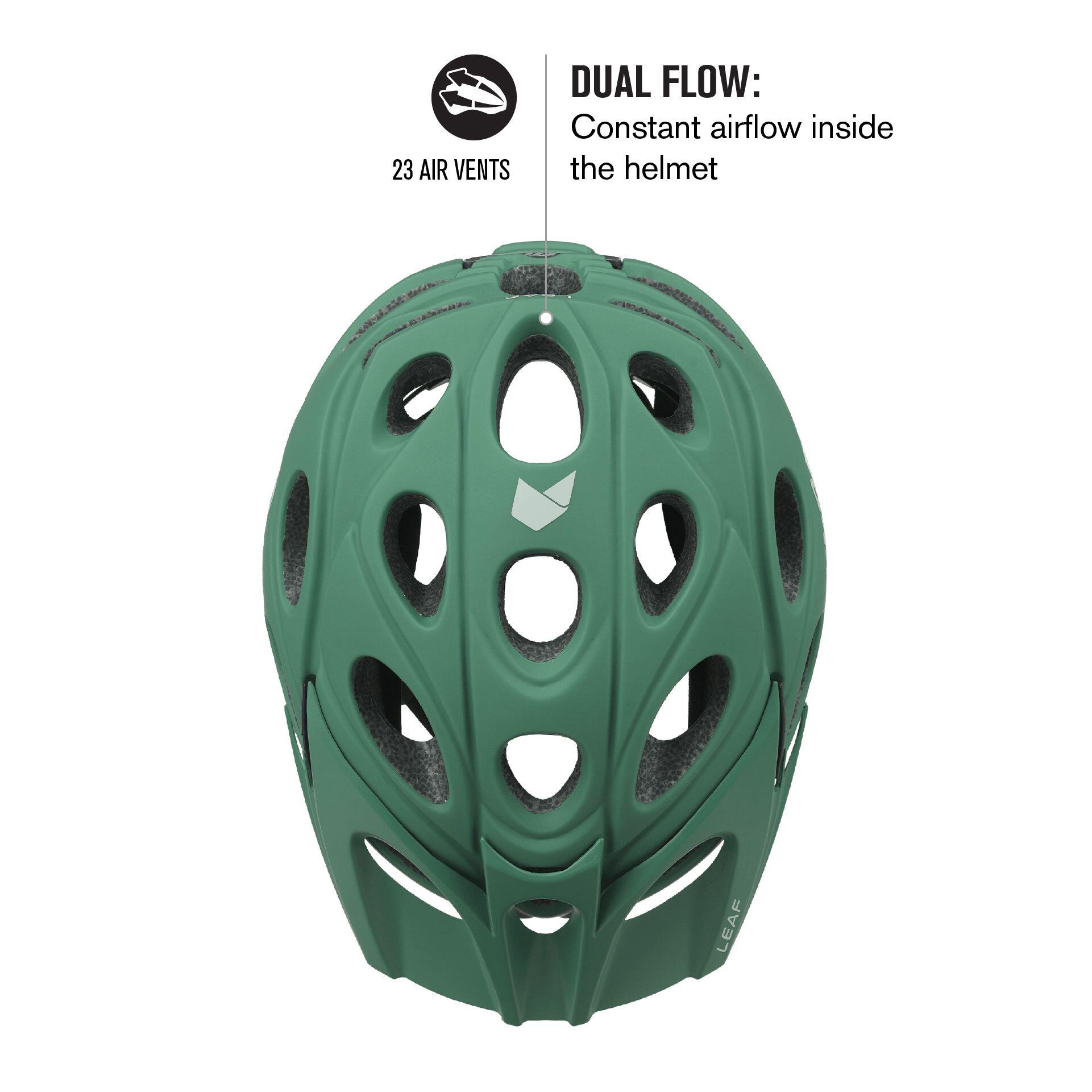 Capacete de Bicicleta MTB Leaf Verde 3/7