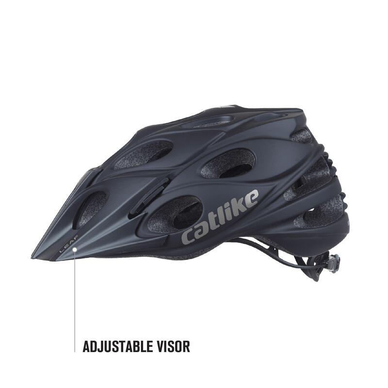 Casco de Bicicleta BTT Leaf Carbon Negro