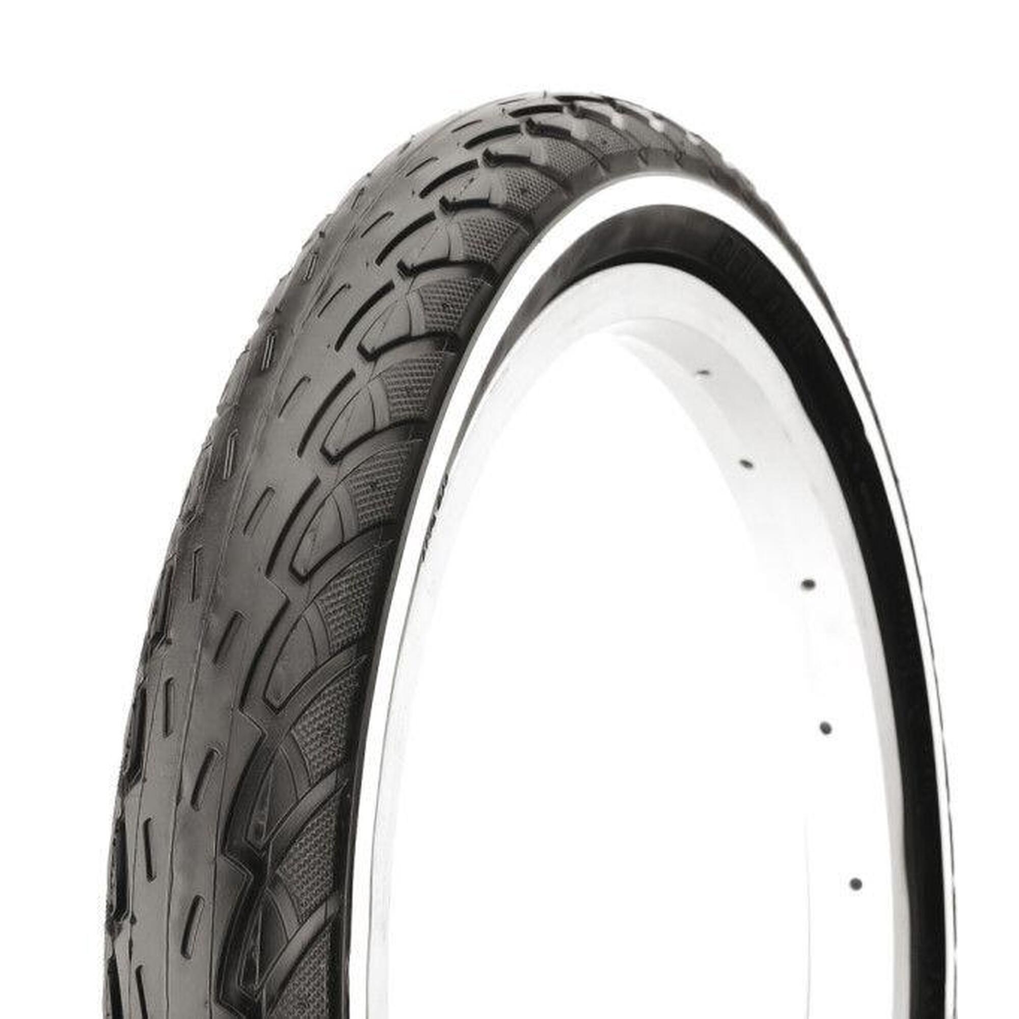 Deli Tire Tire 18x1.75 47-355 White Line SA-206 Black