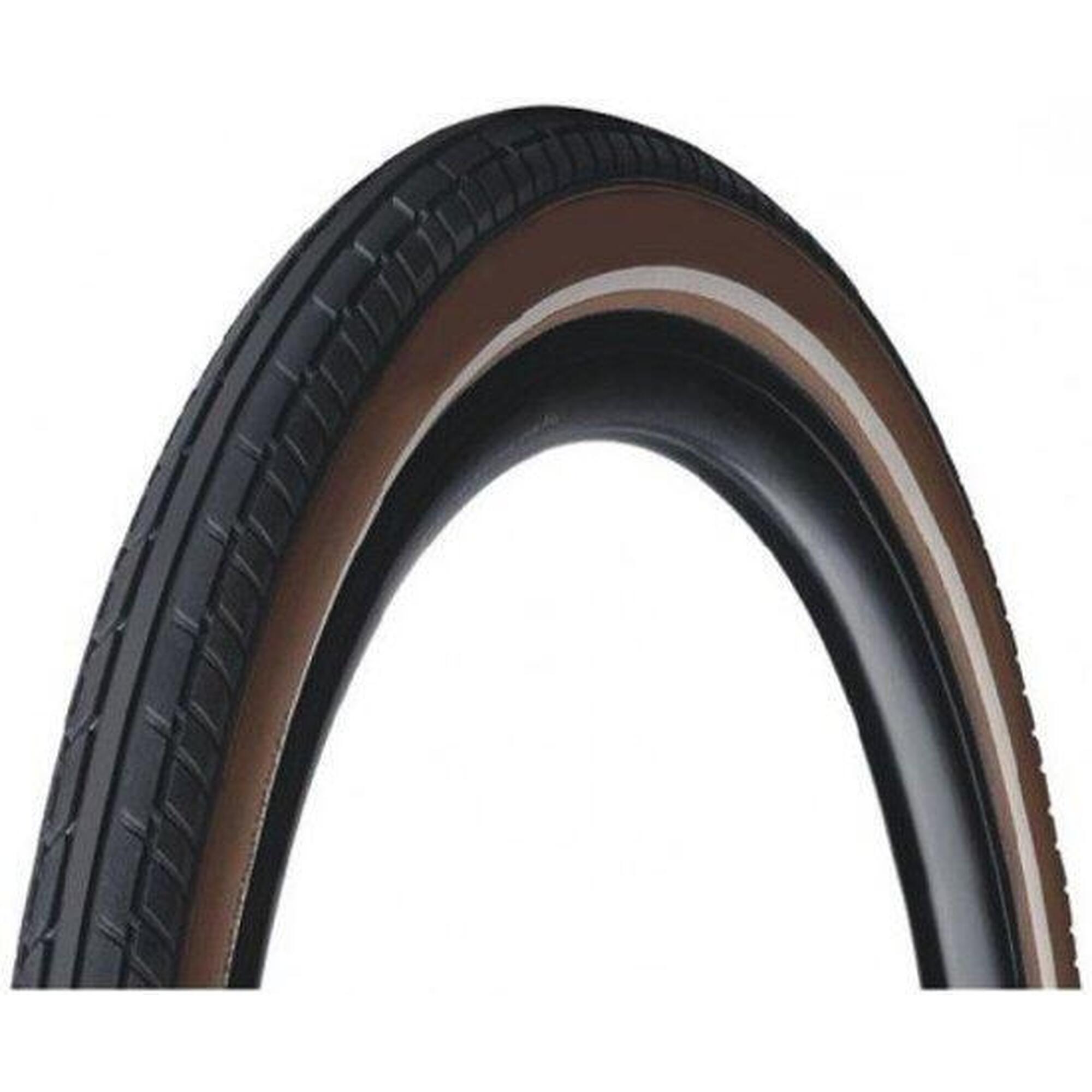 Deli Tire Tire Black-Brown 28x1.75 47-622 Breaker de réflexion