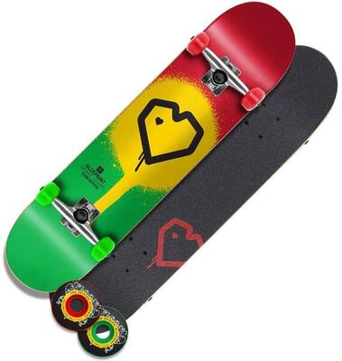 Blaupause Spray Herz Skateboard Rasta 8.0