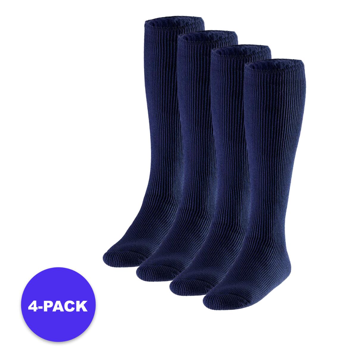 Heat Keeper - Heatkeeper - Chaussettes Hautes Thermiques Pour Hommes - 4 X Paire - Bleu Marine - Chaussettes - Bleu - 41/46 - Decathlon