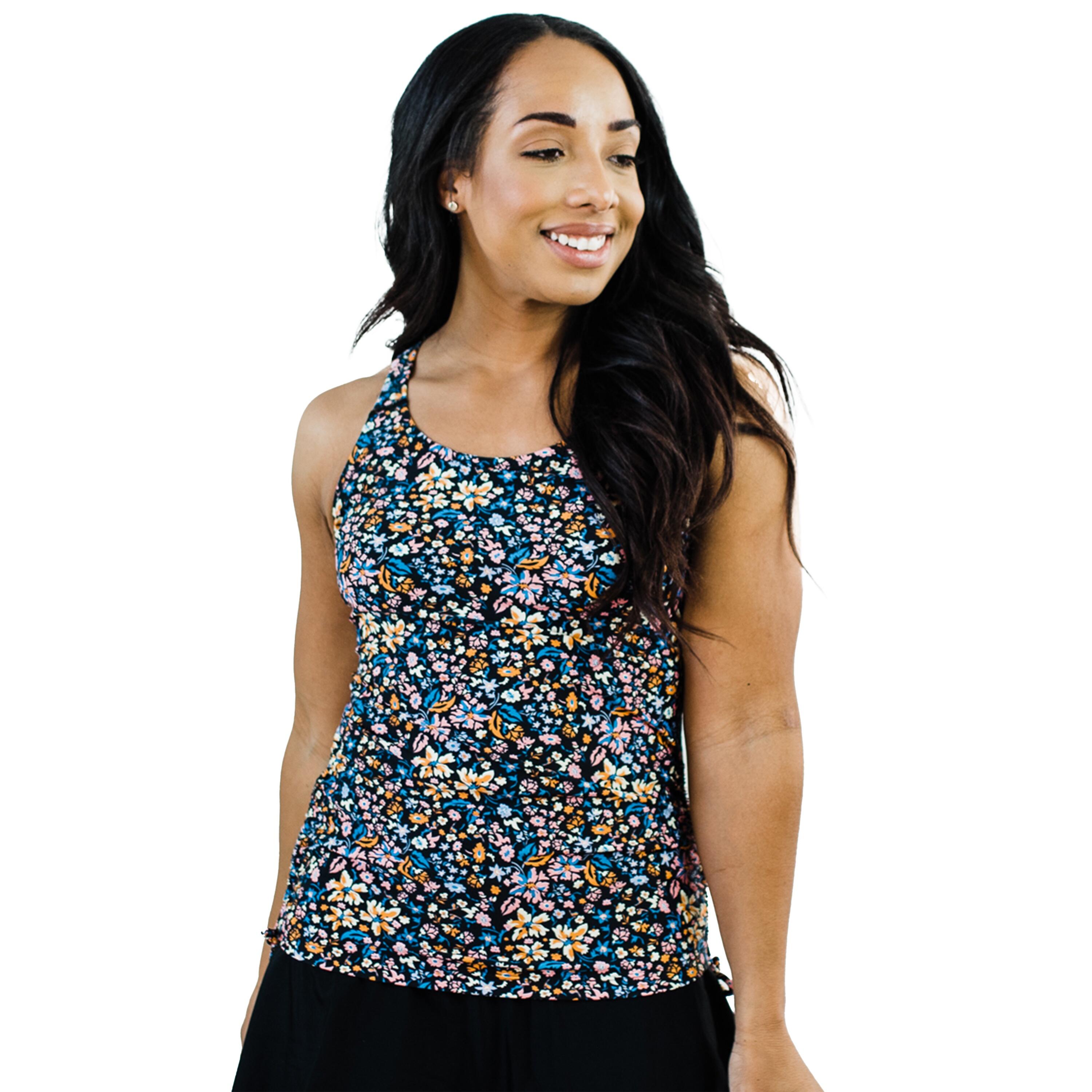 Women's Maya Tankini Swim Top With Removable Cups