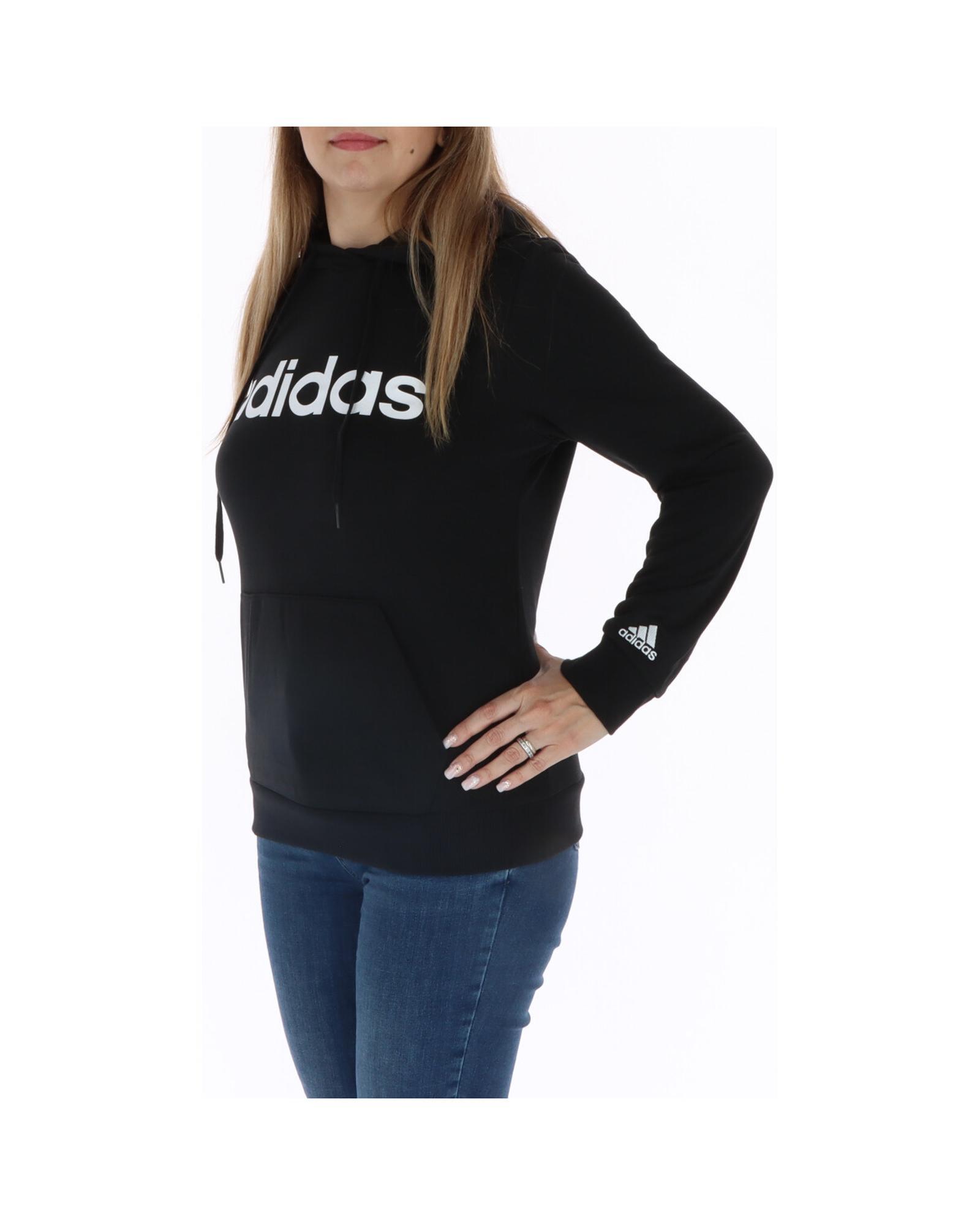Adidas women's essentials linear sweatshirt hotsell