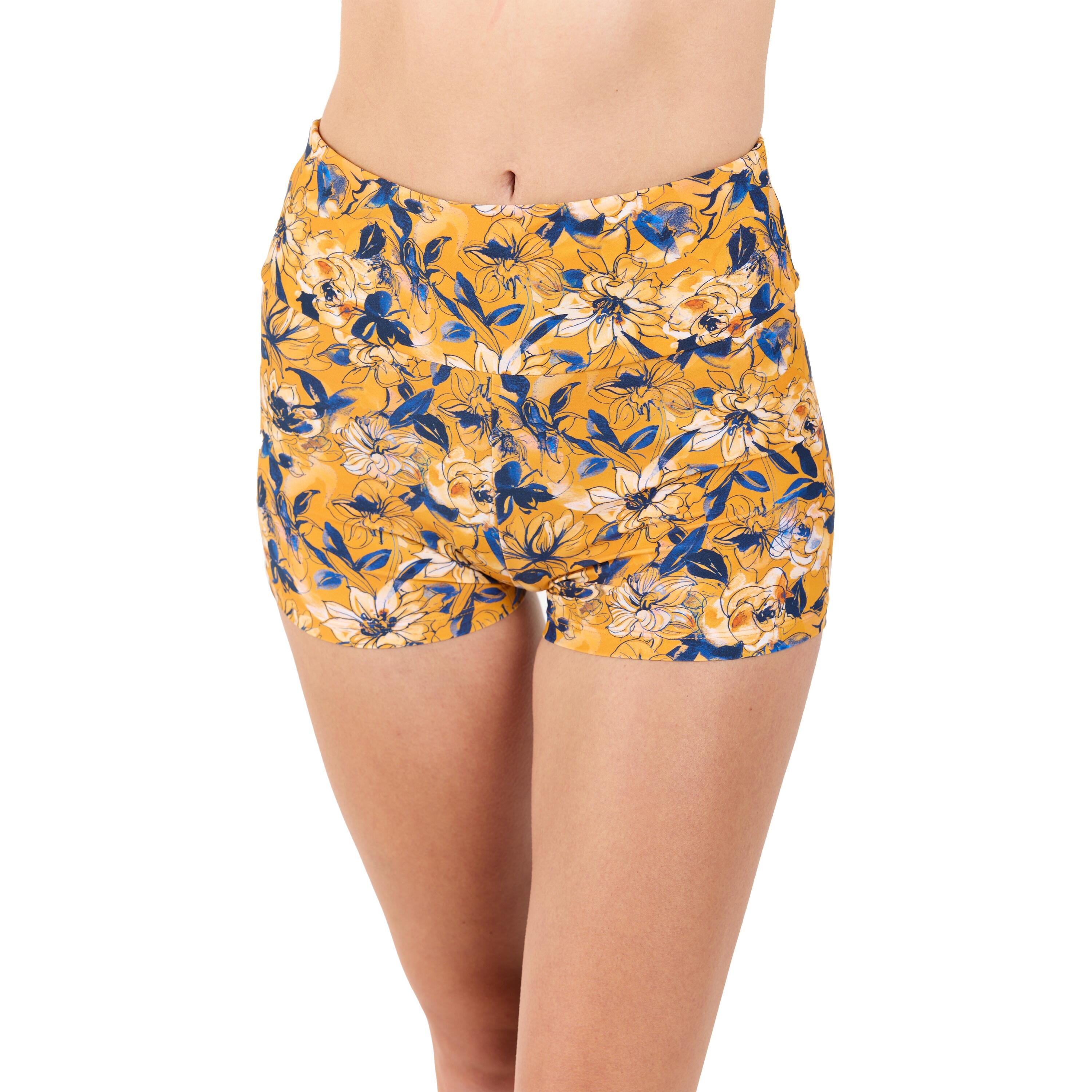 Women's Chlorine Resistant High Waisted Swim Shorts
