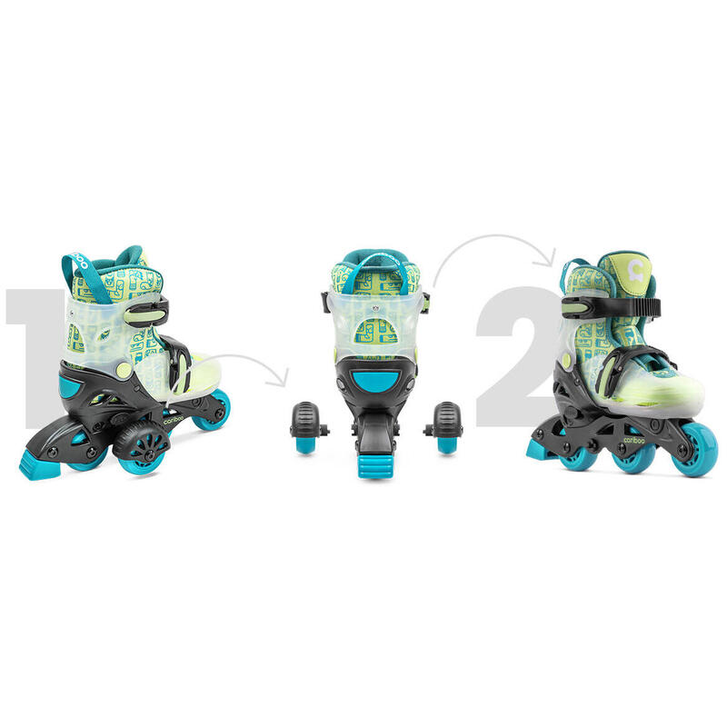 Role reglabile pentru copii Cariboo Step 1 verde