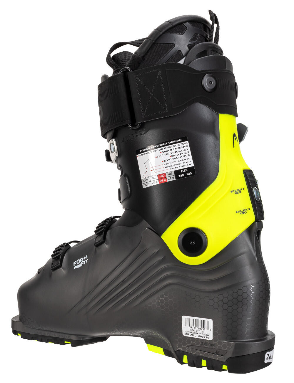 Scarponi da sci Head Nexo LYT 130 Antracite/Giallo 2022 3/7