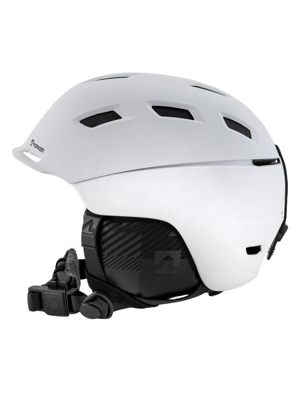 Capacete de esqui MARKER AMPIRE fleece branca 3/4