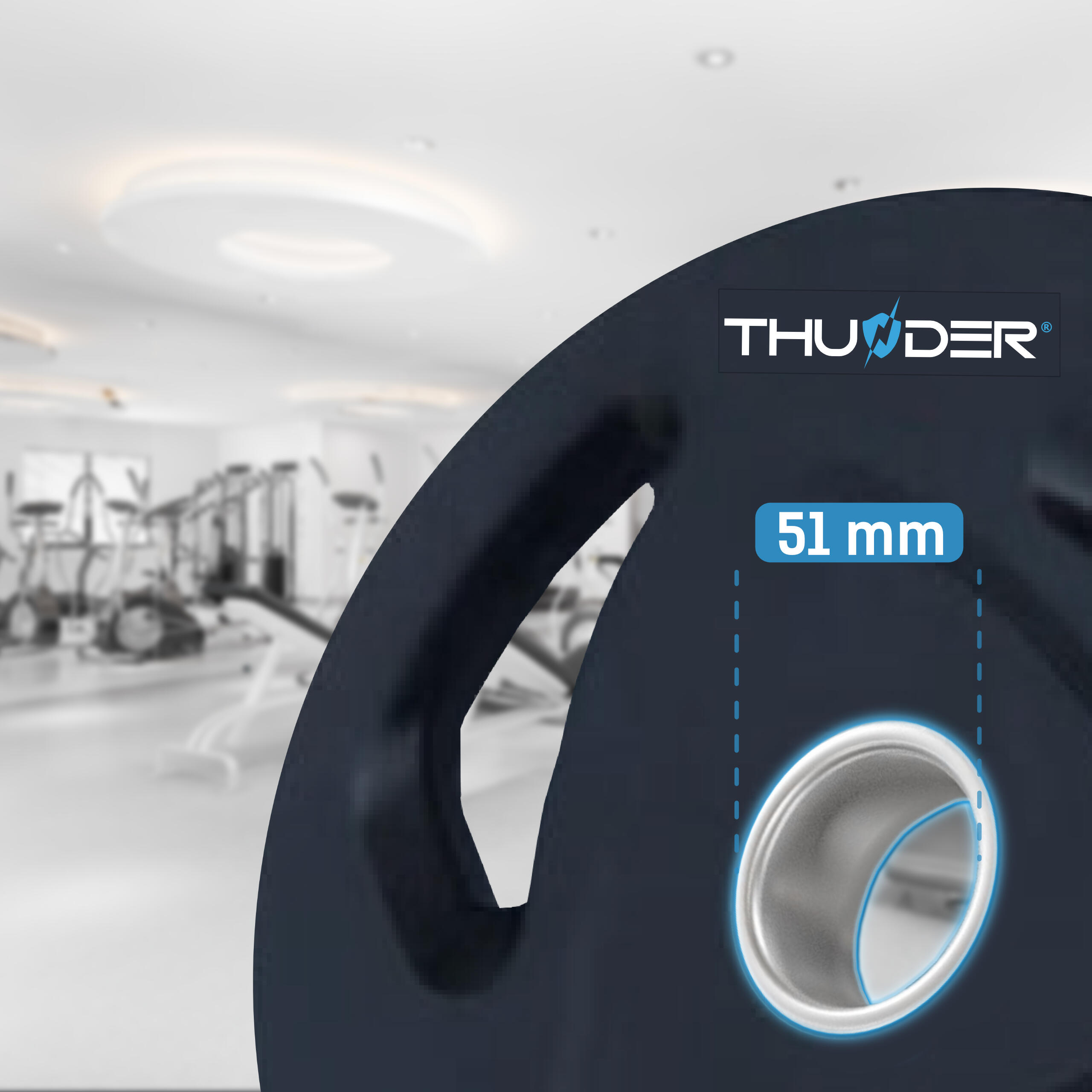 Piastra olimpica Thunder OLYMPIC-PLATE-1,25KG / 51 mm 2/5