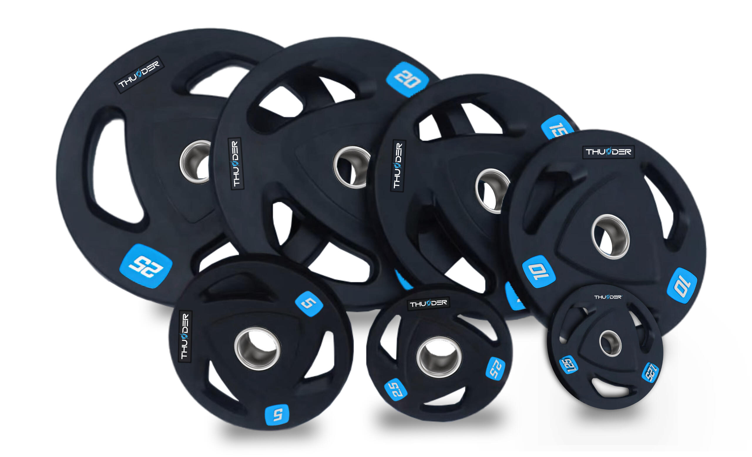 Hop-Sport Olympische Gewichtenset 50 kg - 2 x 25 kg Gewichtschijven - 50 mm Halterschijven Geschikt Voor Alle Halterstangen en Krachtapparatuur in Je Home Gym - Duurzaam Gietijzer en Antislip Rubber