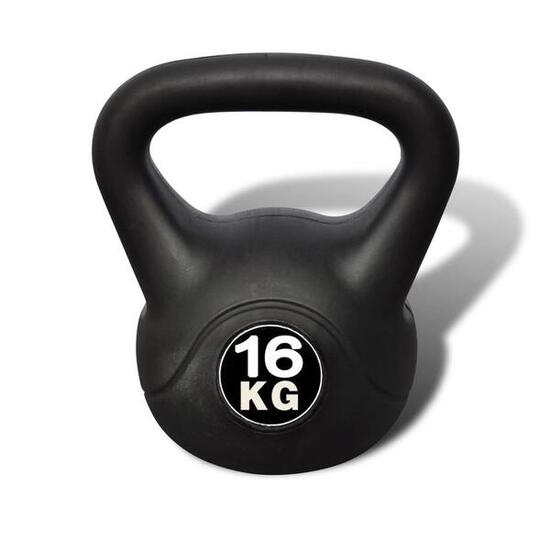 VidaXL kettlebell 16 kg beton met kunststof coating