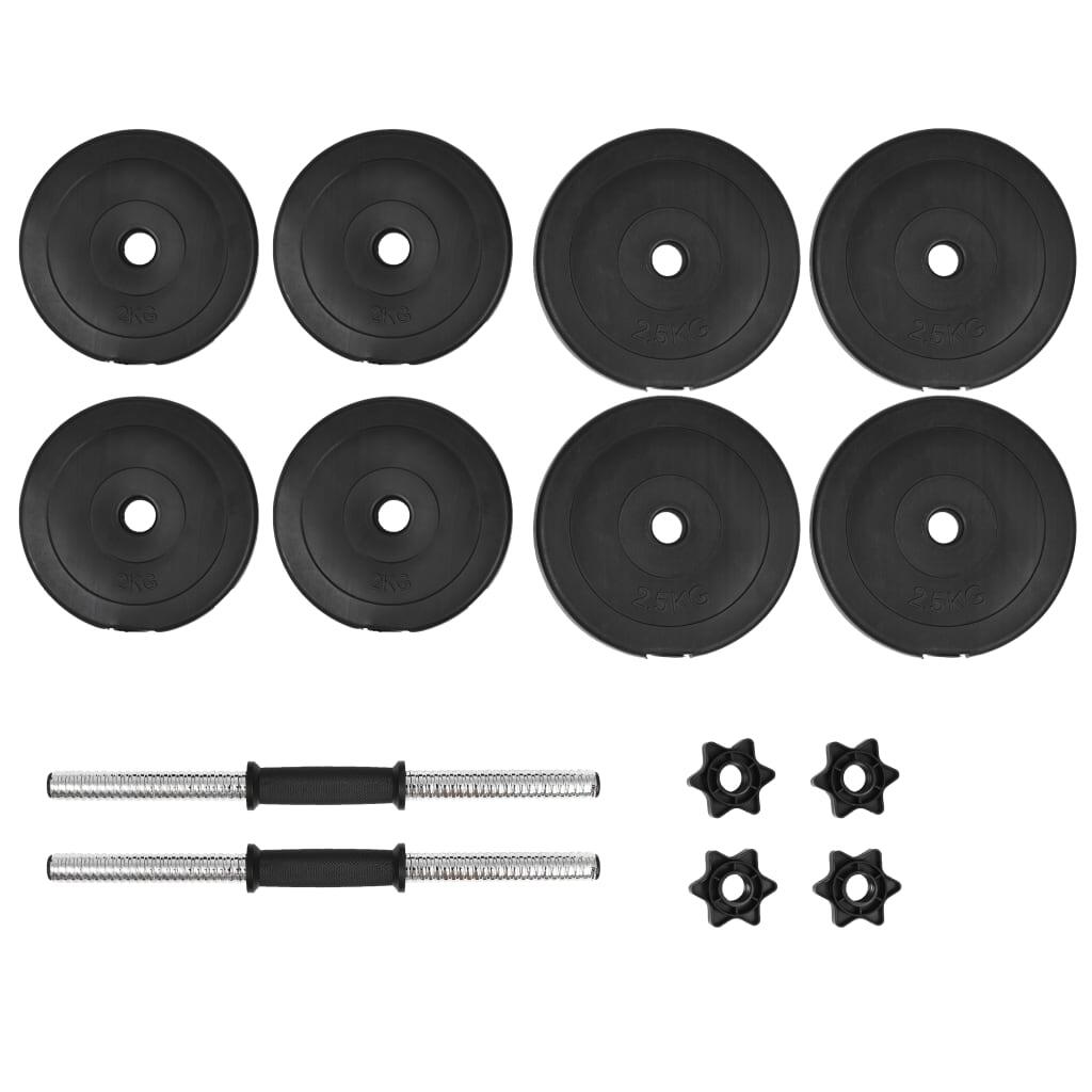 Set d'haltères réglables VidaXL 20 kg, 14 pièces 2/5