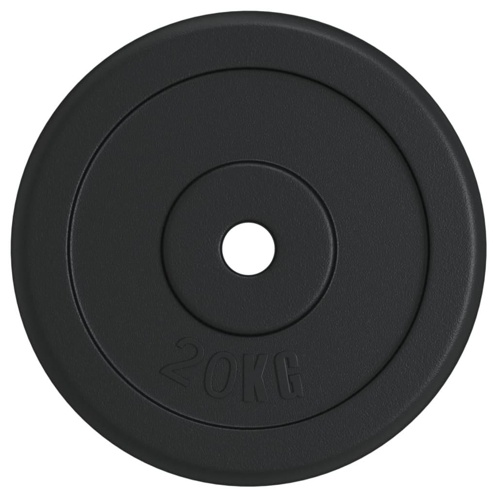 Disque VidaXL 20 kg fonte trou 3 cm 2/5