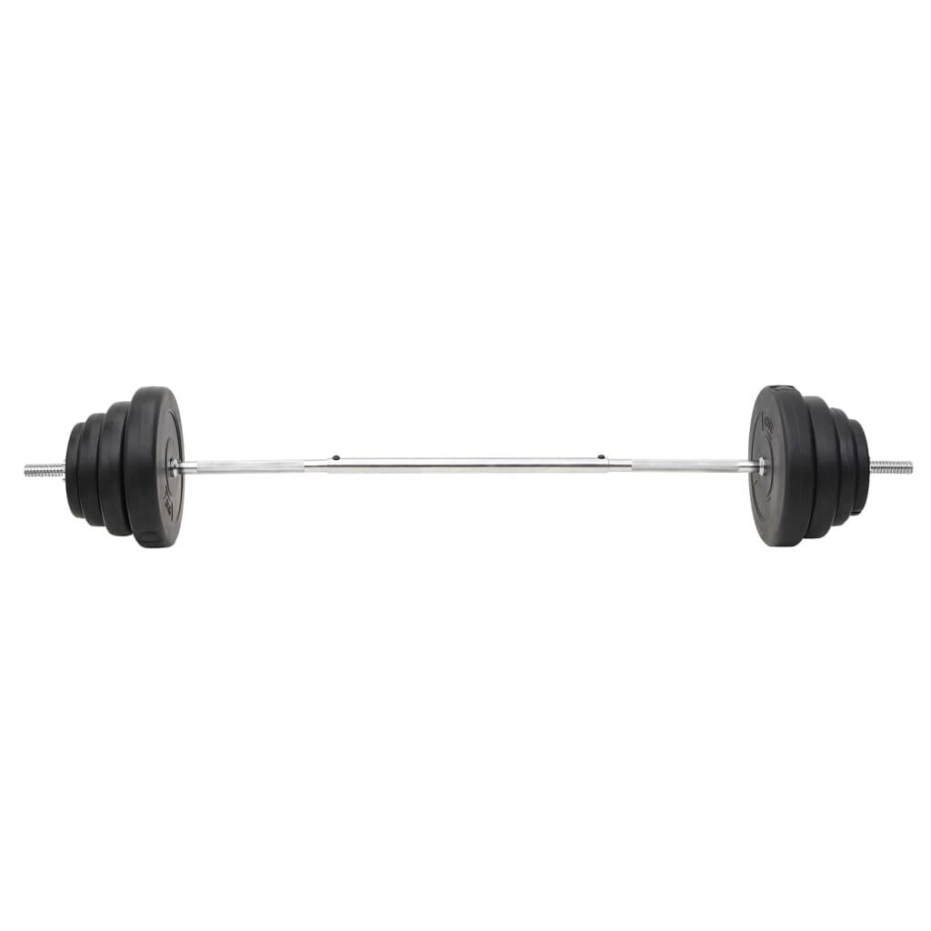 Juego de barras y mancuernas con discos 120 kg 5/5
