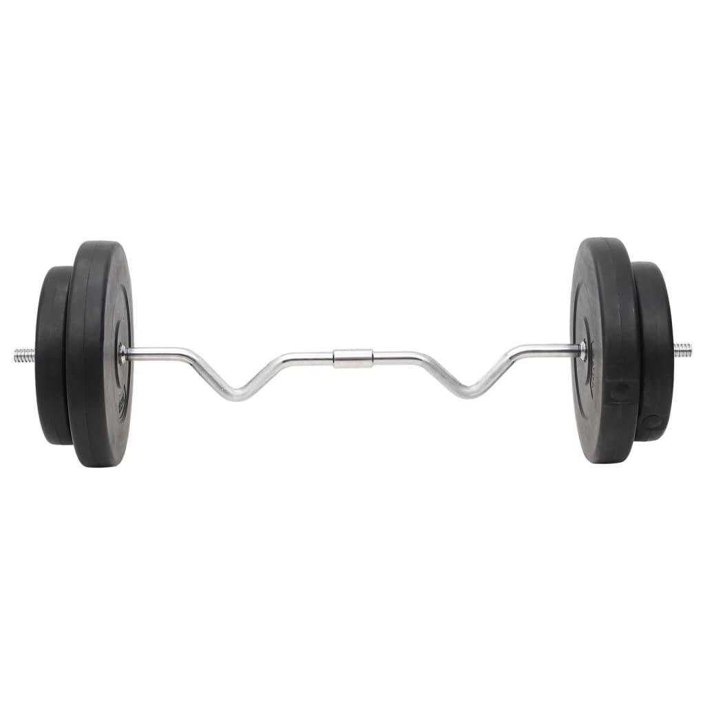 Juego de barras y mancuernas con discos 120 kg 3/5