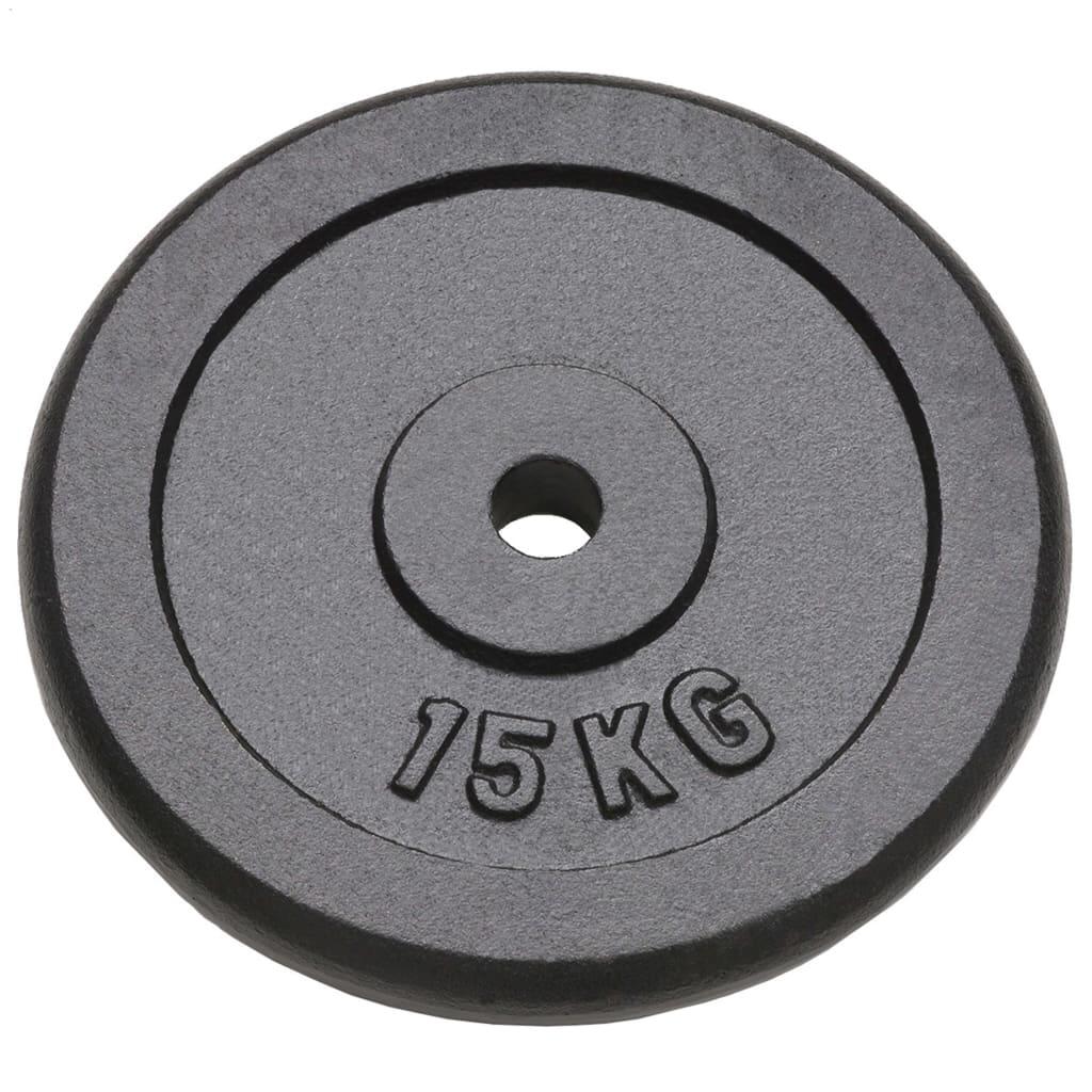 Discos de pesas de hierro fundido 2 uds 2x15 kg 2/4