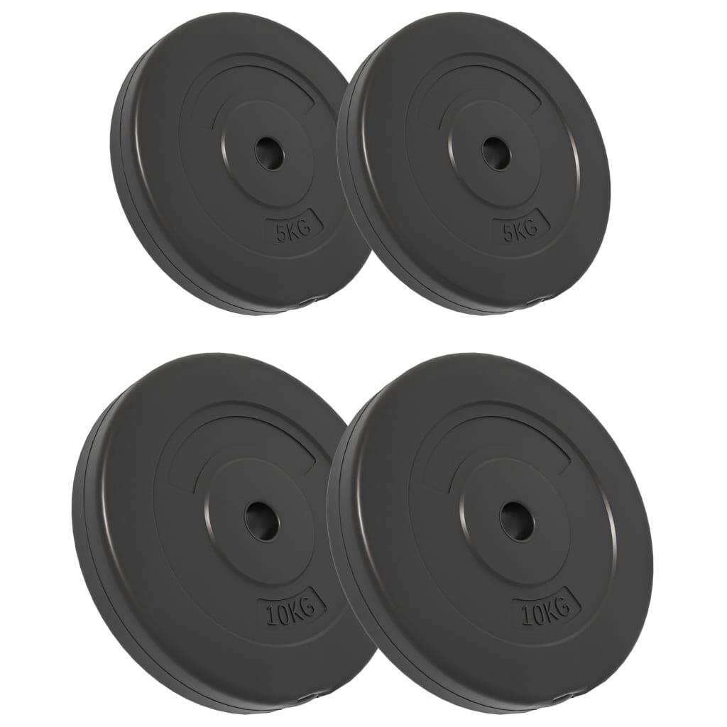 Placas de pesas 4 uds cemento 30 kg 2/5