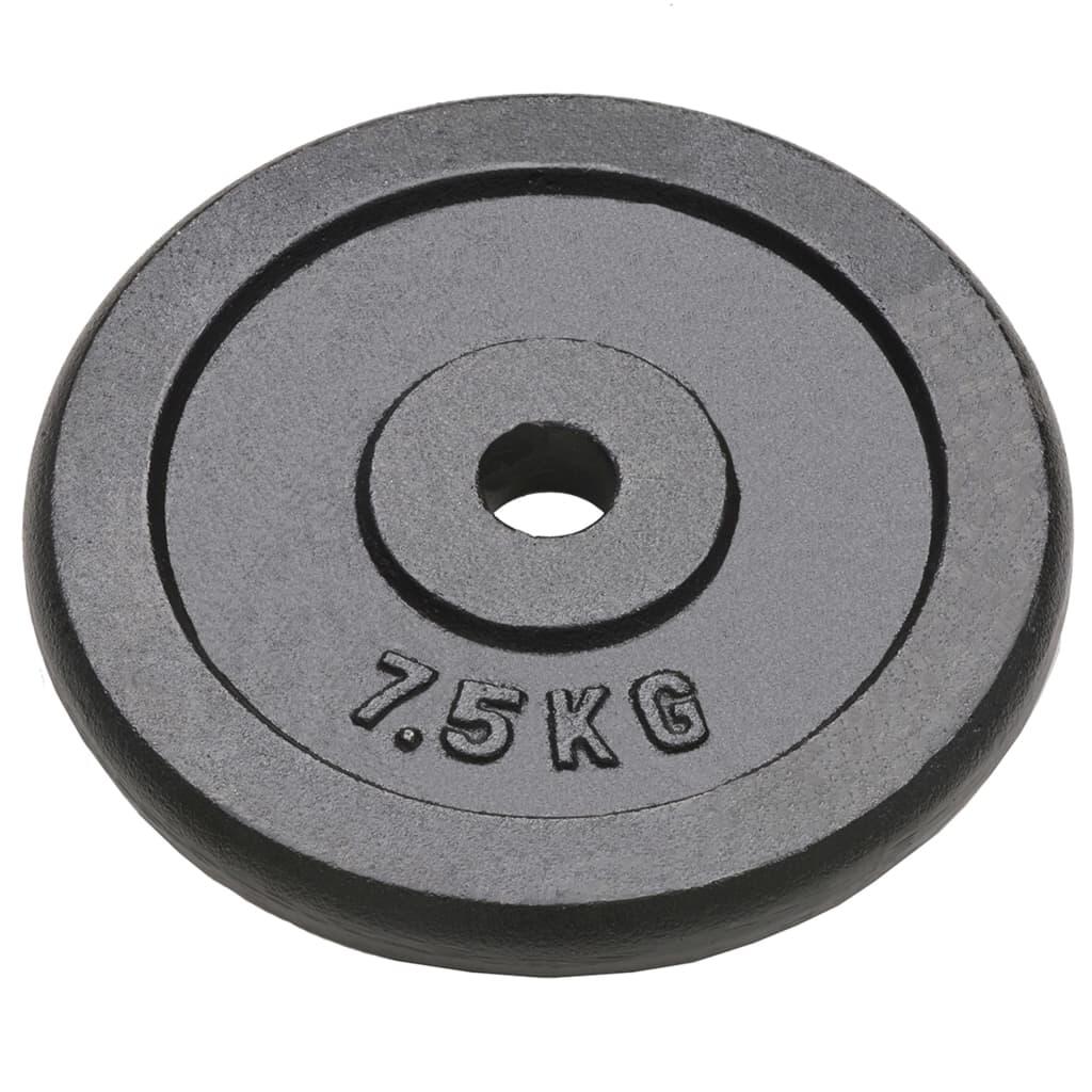 Discos de pesas de hierro fundido 4 uds 4x7,5 kg 2/4