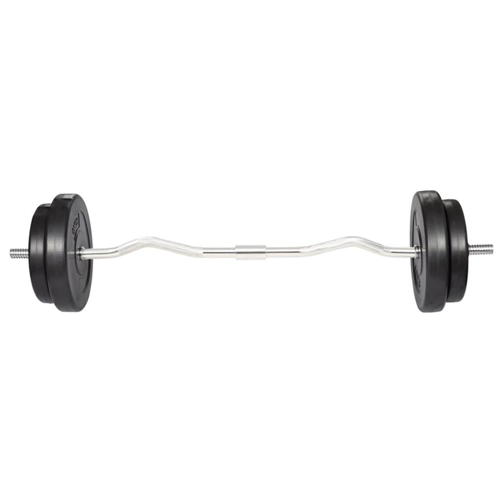 Barra curl con pesas 30 kg 2/4