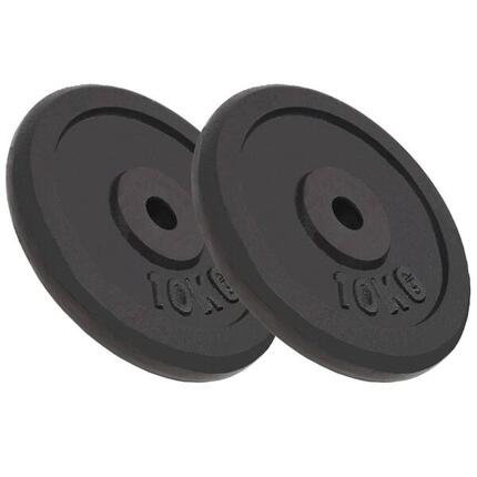 Disques fonte VidaXL 2 x 10 kg 30 mm