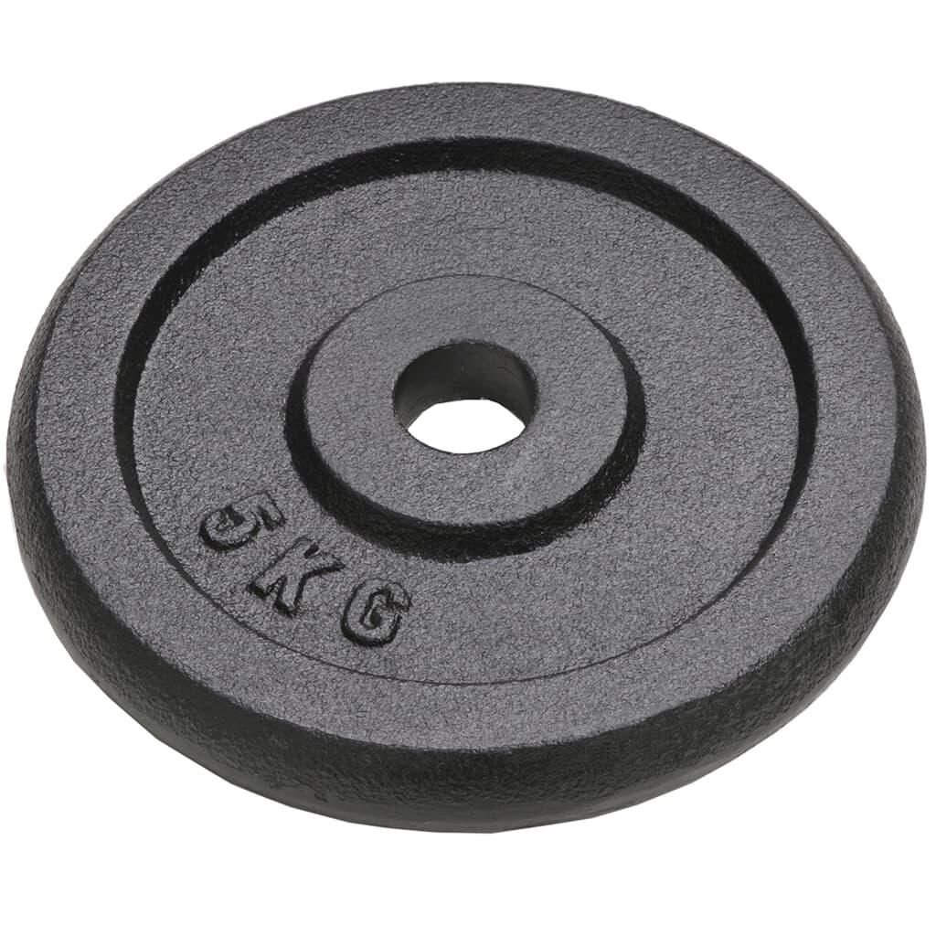Discos de pesas de hierro fundido 4 uds 2x10 kg+2x5 kg 3/5
