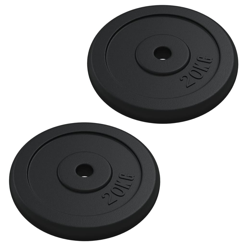 Discos de pesas hierro fundido 40 kg 2/5