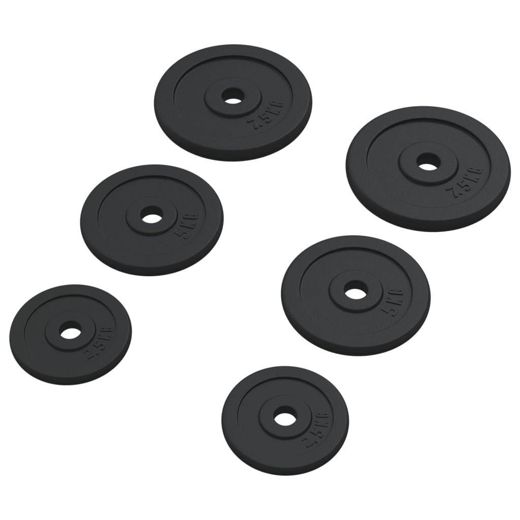 Discos de pesas de hierro fundido 6 piezas 30 kg 2/5