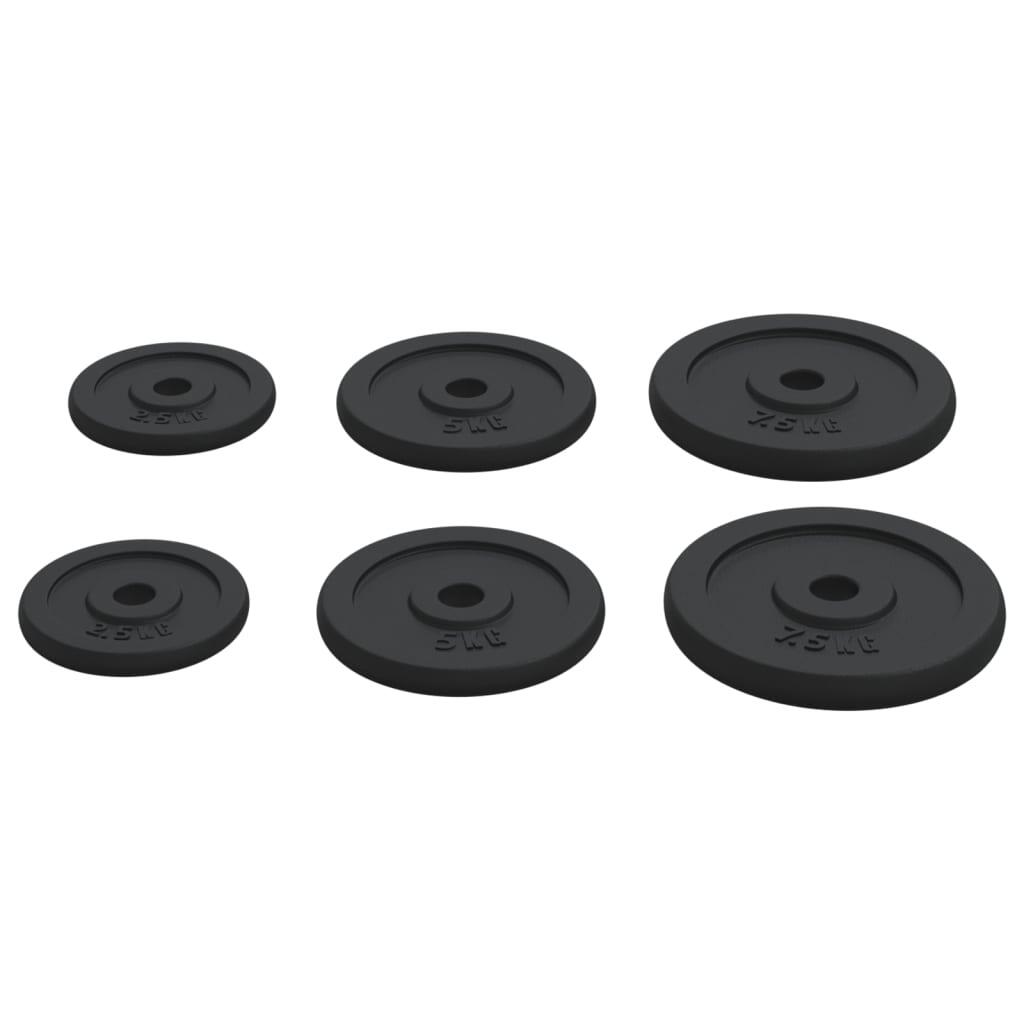 Discos de pesas de hierro fundido 6 piezas 30 kg 5/5