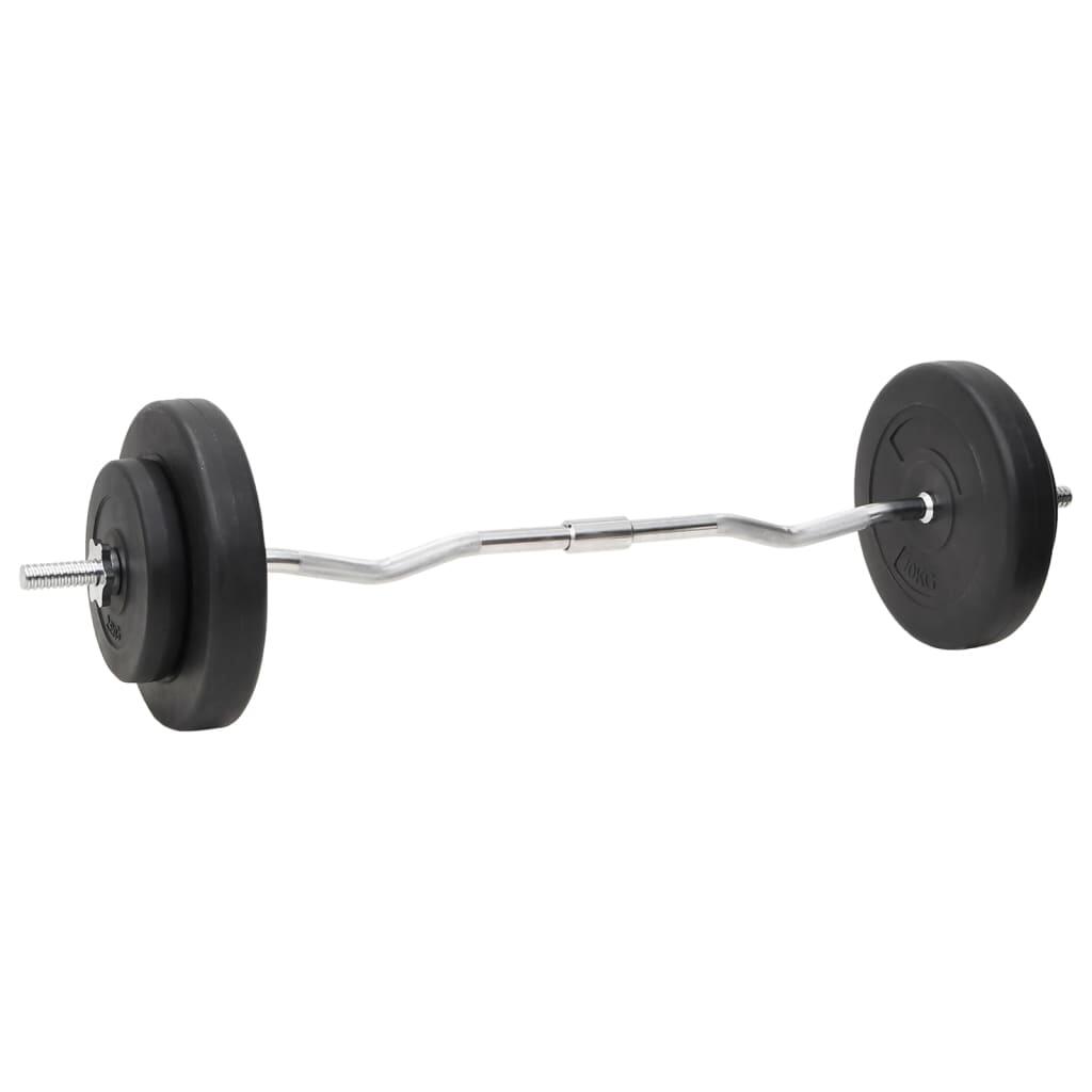 Juego de barras y mancuernas con discos 60 kg 3/5