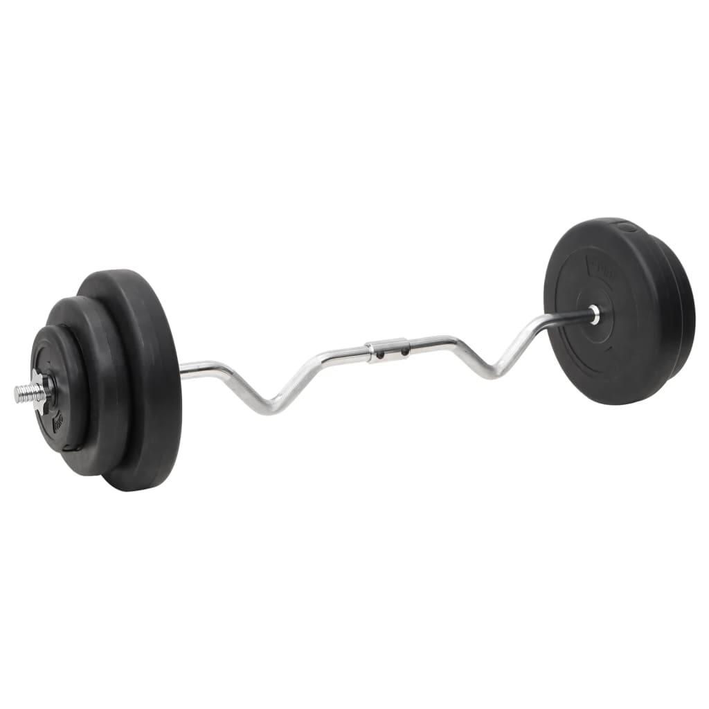 Juego de barras y mancuernas con discos 60 kg 3/5