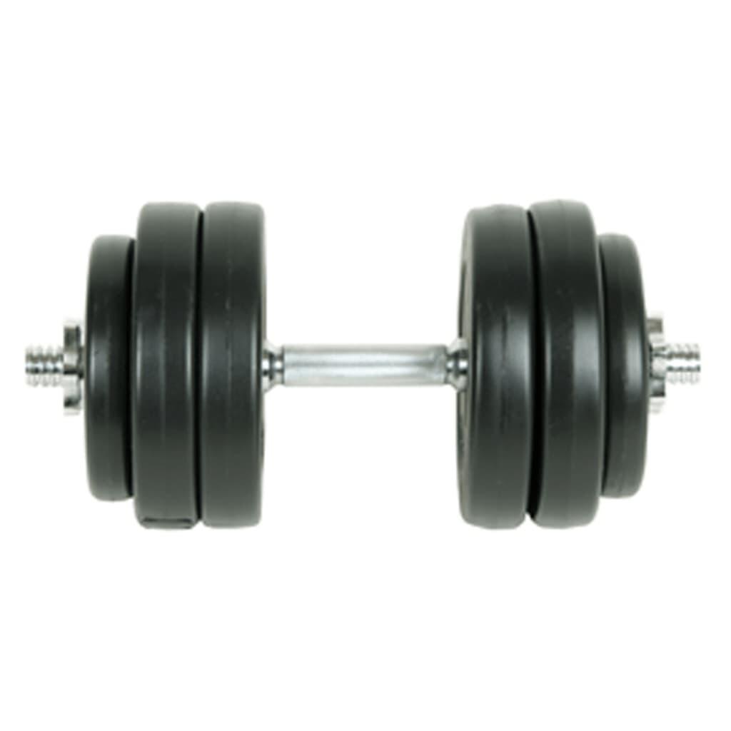 VIDAXL Juego de mancuernas 9 piezas 15 kg