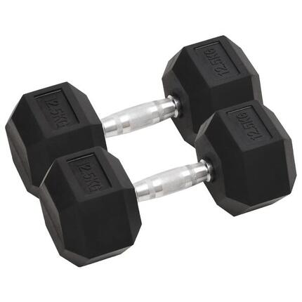 Zestaw hantli VidaXL 2 x 12,5 kg z gumą