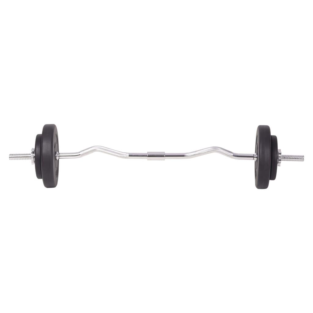 Juego de pesas 90 kg barra y mancuernas 5/5