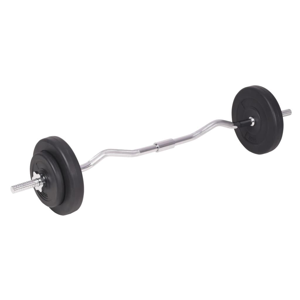 Juego de pesas 90 kg barra y mancuernas 4/5