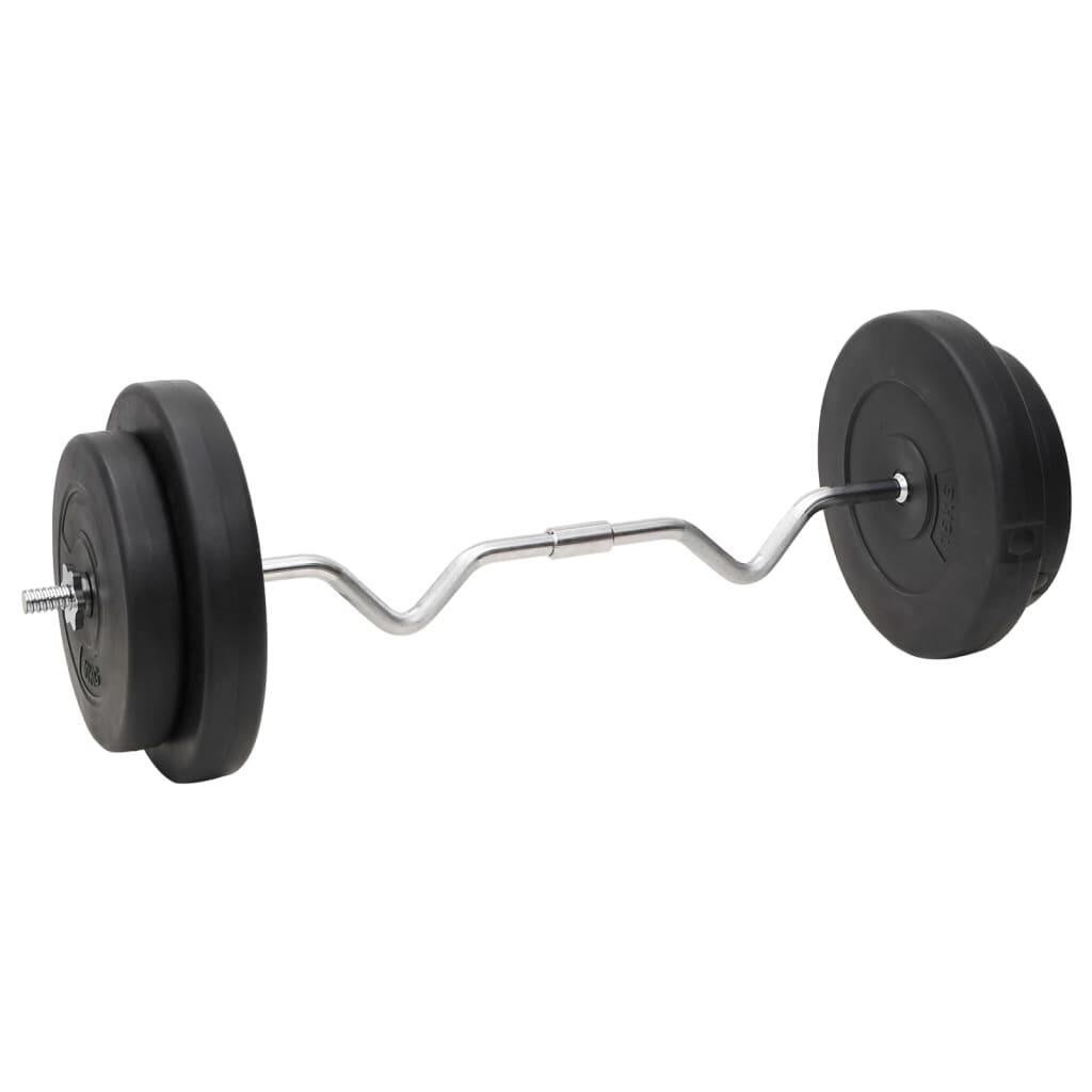 Juego de barras y mancuernas con discos 90 kg 2/5