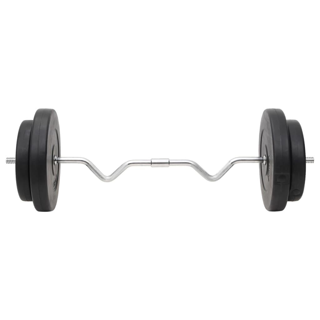 Juego de barras y mancuernas con discos 90 kg 3/5