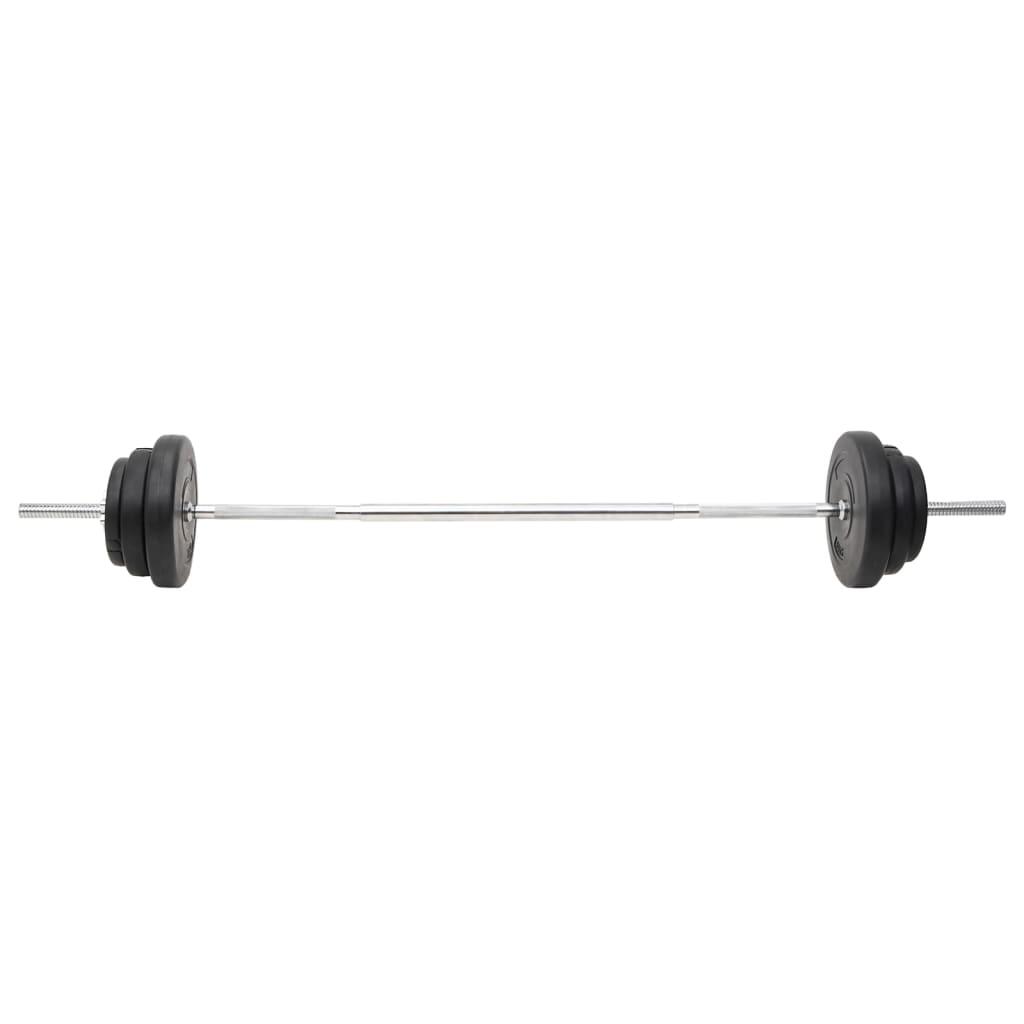 Juego de barras y mancuernas con discos 90 kg 4/5