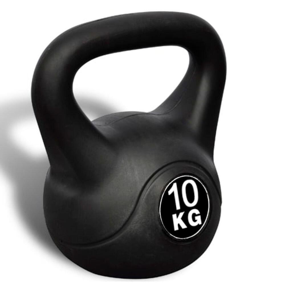 Kettlebell VidaXL 10 kg con rivestimento in plastica 3/4