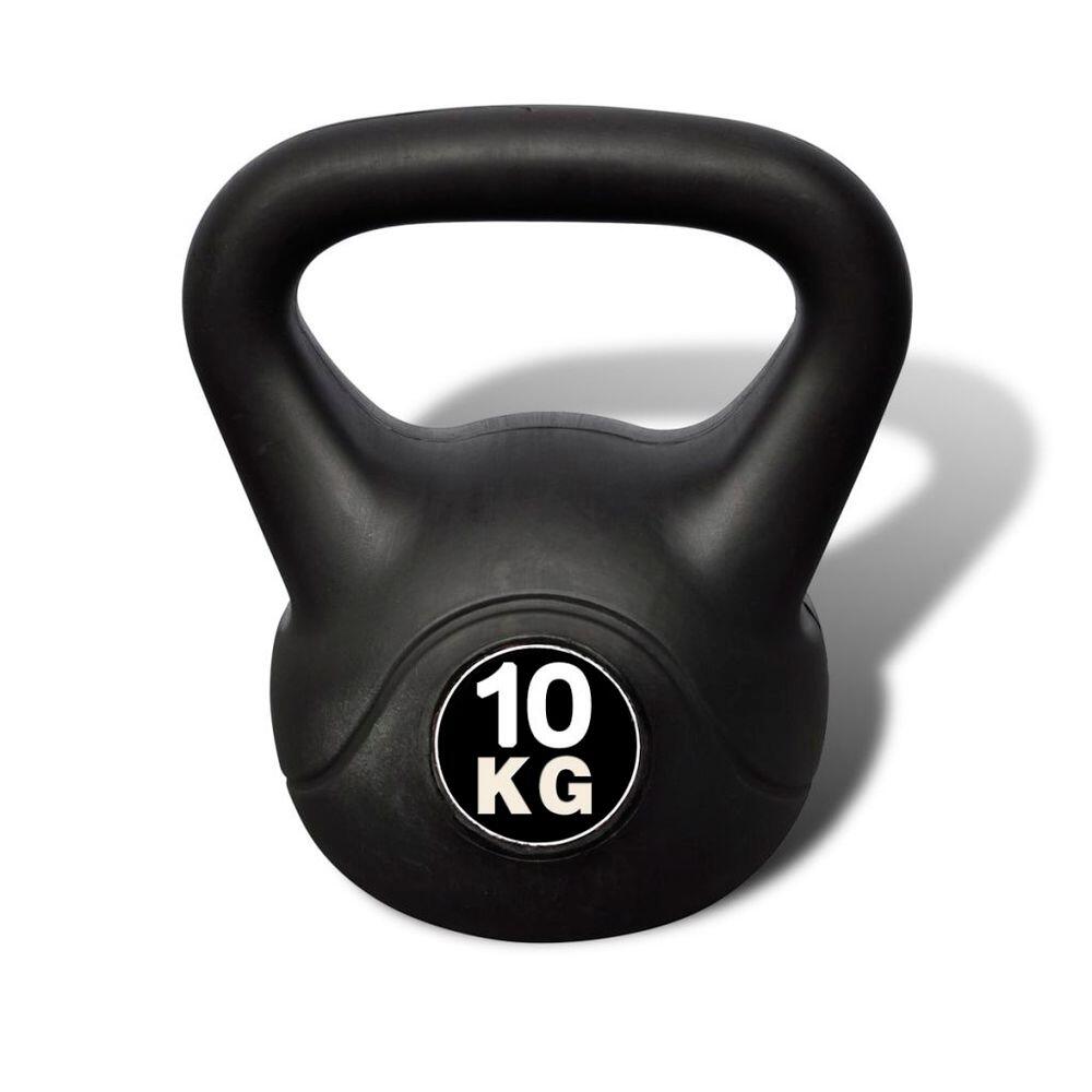 VidaXL 10 kg Kettlebell plastic-coated concrete