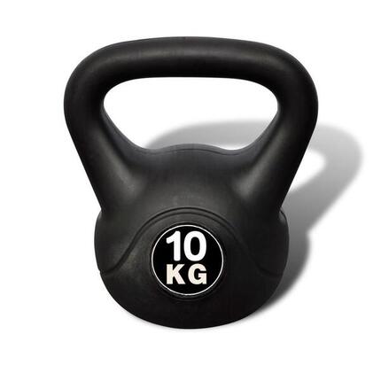 Kettlebell VidaXL 10 kg revêtement plastique